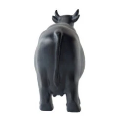 12.5" Night Black Patio Cow Shaped Decorative Figurine -Christmas Decoration Store dabhg 77056 6 80582.1588355451