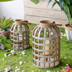 22.25" Silver And Natural Brown Classic Large Shanghai Lantern -Christmas Decoration Store dabhg av37737 3 71016.1600910572