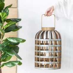 22.25" Silver And Natural Brown Classic Large Shanghai Lantern -Christmas Decoration Store dabhg av37737 4 40995.1600910572