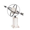 19" Antique White And Black Contemporary Style Armillary Sphere Table Decor