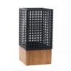 9.75" Night Black And Brown Rectangular Candle Holder -Christmas Decoration Store dabhg av44652 1 10320.1588349142