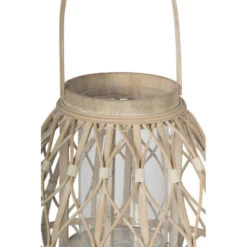 17.5" Brown And Clear Contemporary Woven Traditional Style Tapered Lantern 9 17.5" Brown And Clear Contemporary Woven Traditional Style Tapered Lantern -Christmas Decoration Store dabhg d42178 4 87509.1588359666