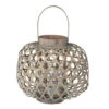 14" Brown And Clear Contemporary Woven Traditional Style Round Lantern -Christmas Decoration Store dabhg d42179 1 49913.1588349161