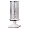 16.5" Clear And Silver Contemporary Style Glossy Shine Candle Holder -Christmas Decoration Store dabhg df1733 19170.1588354420