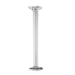 21.5" Clear Glass Tall Pillar Candle Holder