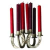 7.5" Silver Metallic Vintage Classic Style Horseshoes Candelabra