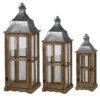 Set Of 3 Brown And Gray Classic Window Scape Lanterns 35.25" -Christmas Decoration Store dabhg hp42240 26843.1588368208