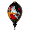 6” Black And Red Merry Christmas Santa With Cardinal Hand Painted Mouth Blown Glass Hanging Christmas Ornament -Christmas Decoration Store dacf 1812007 88190.1588394727