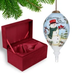 6" Hand Painted Mouth Blown Glass Snowman Finial Christmas Ornament 8 6" Hand Painted Mouth Blown Glass Snowman Finial Christmas Ornament -Christmas Decoration Store dacf 1911041 03 22900.1601516019