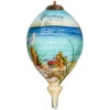 4.75” Ivory And Blue Beach Glass Hanging Christmas Ornament -Christmas Decoration Store dacf 1911078 62265.1588394731