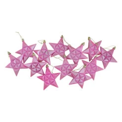 12ct Pink Bubblegum Matte Glittered Star Shatterproof Christmas Ornaments 5" -Christmas Decoration Store dak 10310 12pnk 18869.1588349646
