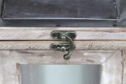 Set Of 2 Brown And Black Distressed Hexagonal Handmade Lantern With Metal Top 25" -Christmas Decoration Store dcri 5278 2 4 85586.1587644327