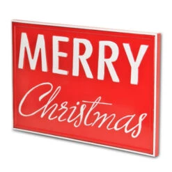 18.5" Red And White "MERRY Christmas" Wall Sign -Christmas Decoration Store dcri 5352 03 60254.1695052436