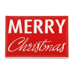 18.5" Red And White "MERRY Christmas" Wall Sign -Christmas Decoration Store dcri 5352 04 02782.1695052445