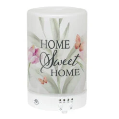5.75” LED Floral Butterfly “Home Sweet Home” Essential Oil Diffuser