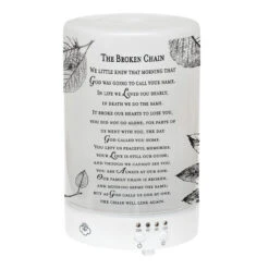 5.75” LED White “The Broken Chain” Bereavement Religious Essential Oil Diffuser