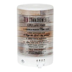 5.75” LED Brown “Ten Commandments” Religious Essential Oil Diffuser