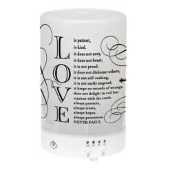 5.75” LED White “Love Is” Romantic Inspirational Essential Oil Diffuser