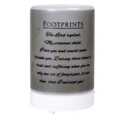 5.75” LED Brown “Footprints” Religious Inspirational Essential Oil Diffuser