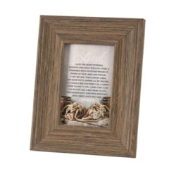 9" Brown "Fisherman's Prayer" Rectangular Tabletop Photo Frame