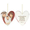 3.50'' White And Brown Holy Family Heart Shaped Ornament 1 3.50'' White And Brown Holy Family Heart Shaped Ornament -Christmas Decoration Store ddcks cho 8040 69803.1588357559