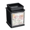 5" Black And Ivory Floral Jar Candle Interchangeable Warmer -Christmas Decoration Store ddcks iw70bk 34529.1588354498
