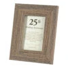 9" White And Brown "25th Wedding Anniversary" Wishes Printed Photo Frame