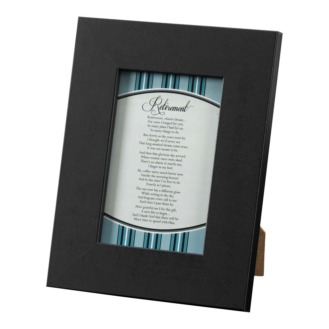 8.5" Black And Blue "Retirement" Printed Tabletop Photo Frame 3 8.5" Black And Blue "Retirement" Printed Tabletop Photo Frame