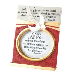 8.5" White And Gold Colored Rectangular Photo Frame Tabletop