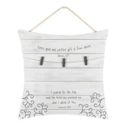 19" White And Black Bible Quote Square Wall Photo Board