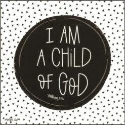 12" White And Black Geometric Bible Verse Printed Square Wall Plaque