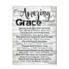 16" Black And White "Amazing Grace" Quotes Printed Rectangular Wall Plaque -Christmas Decoration Store ddcks plk1216 465 03639.1588404090