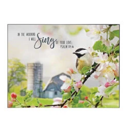 15.8" Pink And Green Orchard Tree Bible Quote Rectangular Wall Plaque - 33474650