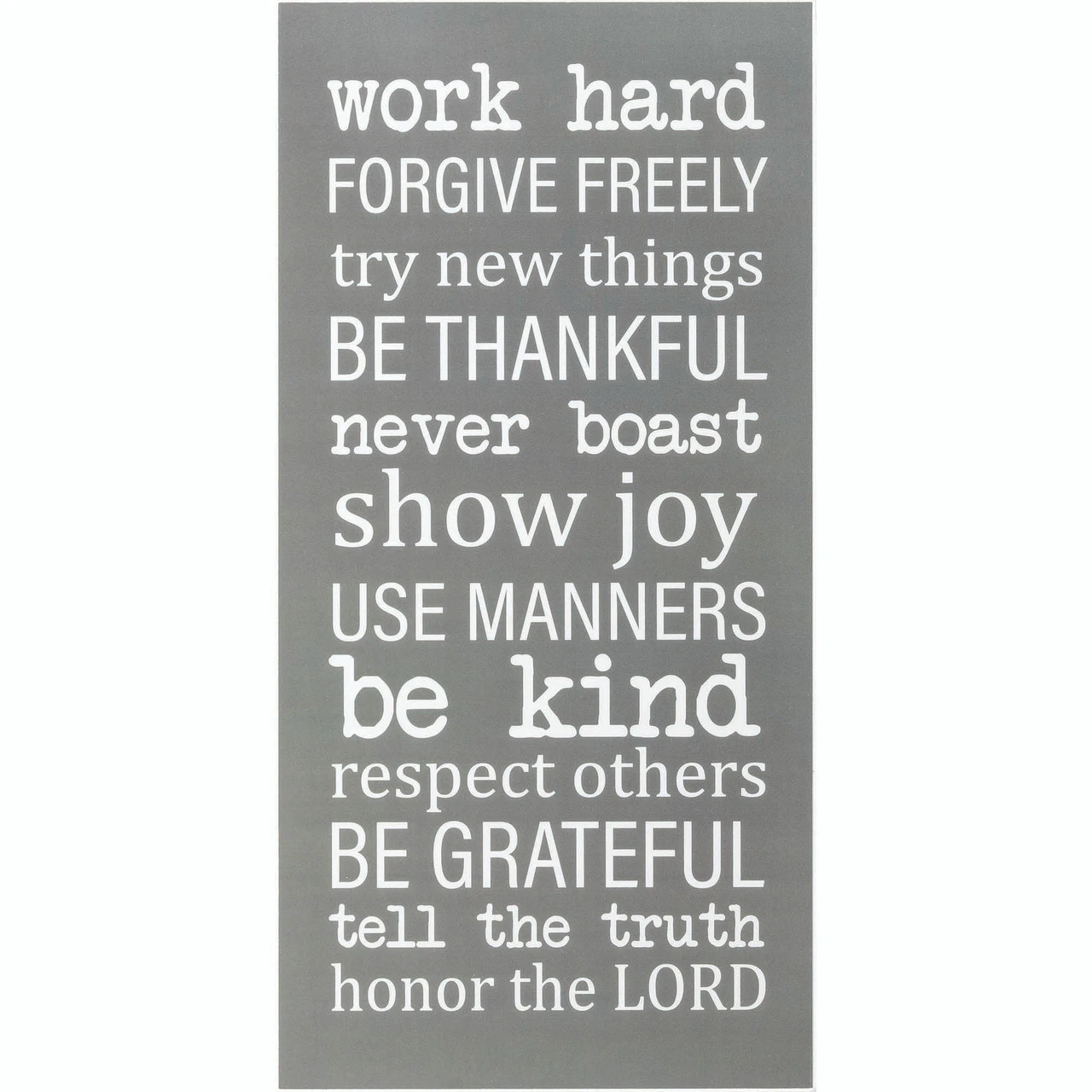 16" Gray And White Rules Of The House Printed Rectangular Wall Plaque - 34141862 3 16" Gray And White Rules Of The House Printed Rectangular Wall Plaque - 34141862