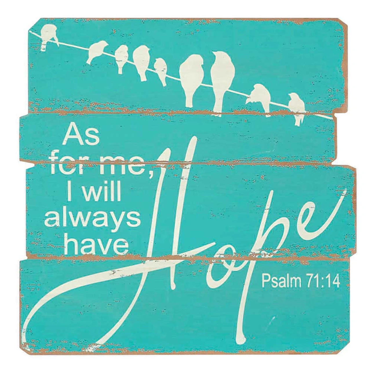 19" Blue And Ivory Bible Quote Square Wall Plaque 3 19" Blue And Ivory Bible Quote Square Wall Plaque