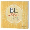 8" Yellow And Black "BE The LIGHT" Wall Plaque - 33474937