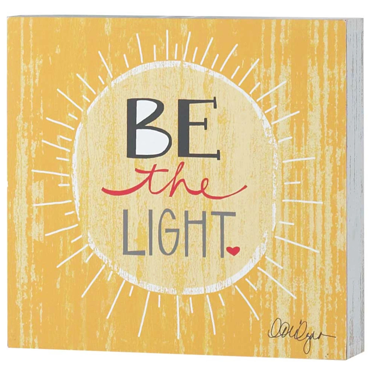 8" Yellow And Black "BE The LIGHT" Wall Plaque - 33474937 3 8" Yellow And Black "BE The LIGHT" Wall Plaque - 33474937