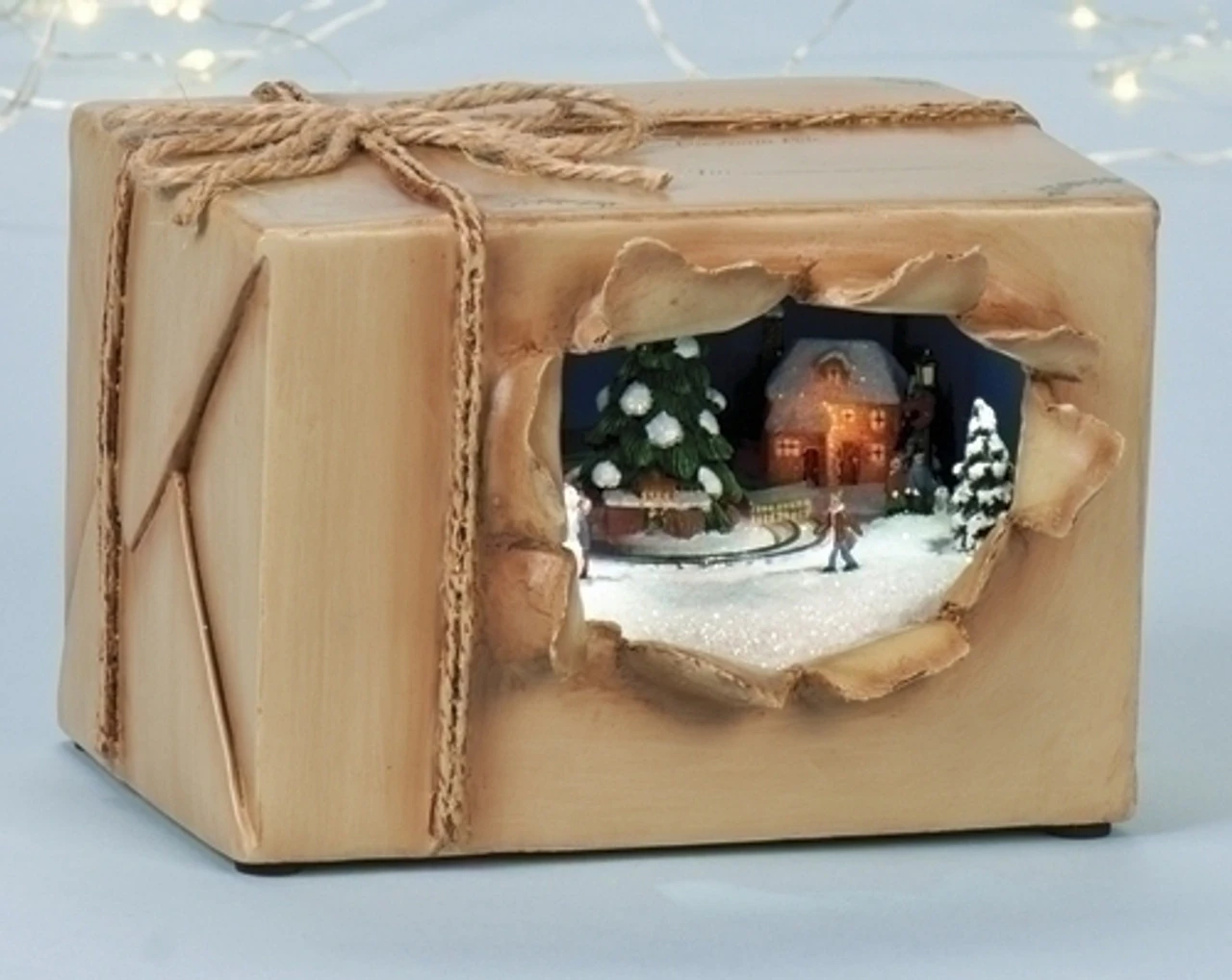 Roman 6" Brown And White LED Lighted Musical Amusement Scenic Tabletop Christmas Package 3 Roman 6" Brown And White LED Lighted Musical Amusement Scenic Tabletop Christmas Package