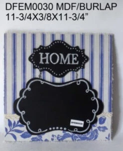 Set Of 2 Black And Blue Striped Square Wall Plaques 11.75" - 34255172