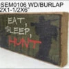 Set Of 2 Green And Black "EAT, SLEEP, HUNT" Printed Rectangular Wall Plaques 12" - 34255209 1 Set Of 2 Green And Black "EAT, SLEEP, HUNT" Printed Rectangular Wall Plaques 12" - 34255209 -Christmas Decoration Store ddesg dsem0106 02429.1588400507