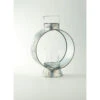 14" Clear Distress Finish Glass Candle Holder -Christmas Decoration Store ddiam 58189 01 45420.1591634912