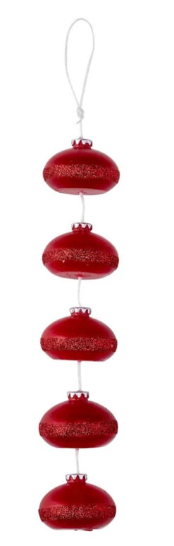 1.5” Red Ornaments Candle On A Rope