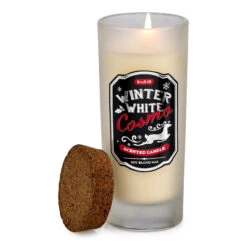 5.50" Translucent And Brown Winter White Cosmo-Scented Highball Candle - 33473674