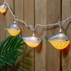 10 Blue And Yellow Fish Mini Summer Patio String Lights – 8.5 Ft Green Wire -Christmas Decoration Store denniseast 13091 3 12507.1664552531
