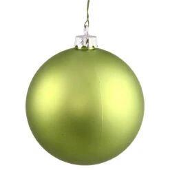 Matte Lime Green Shatterproof Christmas Ball Ornament 10" (250mm)