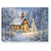 8" White And Beige Winter Theme Chapel Lighted Tabletop Decor -Christmas Decoration Store dglow a1030 1 50115.1588357894