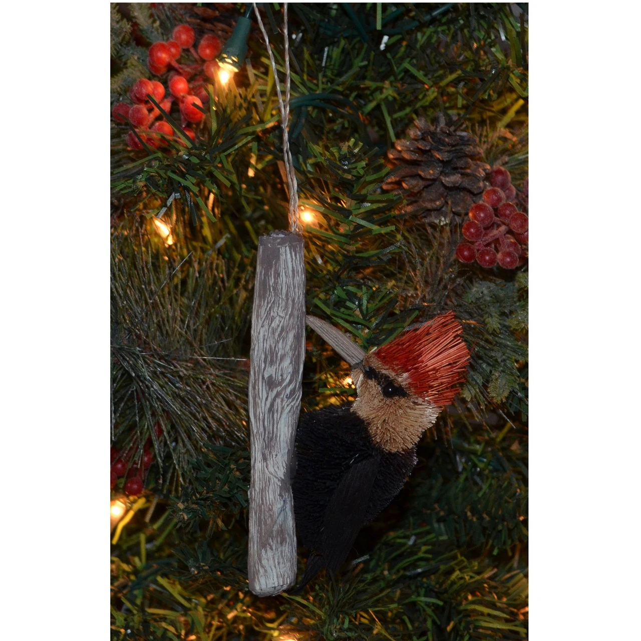 5” Black And Red Whimsical Bristle Brush Handcrafted Woodpecker Hanging Ornament - 33479724 3 5” Black And Red Whimsical Bristle Brush Handcrafted Woodpecker Hanging Ornament - 33479724