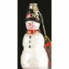 4.5" Red And White Rustic Snowman Christmas Hanging Ornament