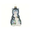 5.63" Gray And White Big Kitty Hand Blown Glass Hanging Figurine Ornament 2 5.63" Gray And White Big Kitty Hand Blown Glass Hanging Figurine Ornament -Christmas Decoration Store dgold cobanec332 41497.1588344312