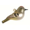 3.63” Silver And Brown Ruby Crowned Kinglet Hand Blown Glass Hanging Figurine Ornament - 33479869 -Christmas Decoration Store dgold cobanec410 58811.1588354458